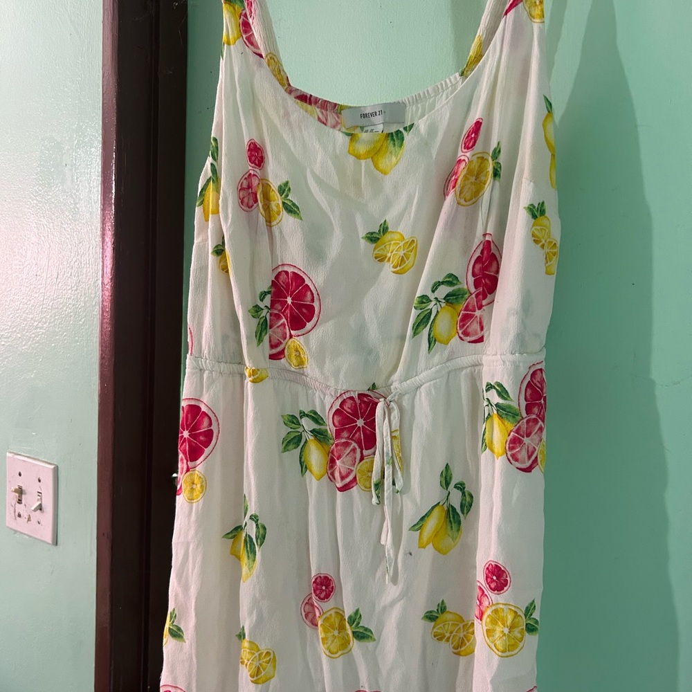 Vintage y2k forever 21 citrus print sundress plus size